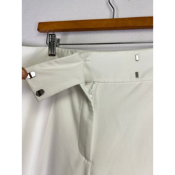 Woman's Talbots Heritage Copped Straight Leg white Dress Pants - Size 18 Formal - Picture 4 of 11